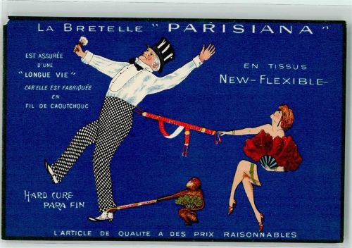 La Bretelle Parisiana Erotik Strumpfband Affe Fächer