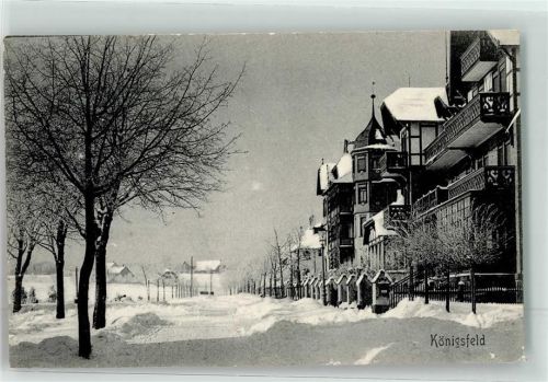 Königsfeld Villenstraße im Schnee