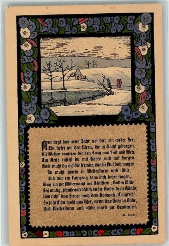 1937 Gedicht von Heinrich Feesche , Hannover Nr. 26-5 AK