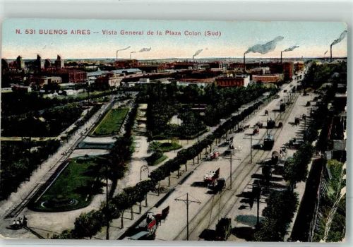 Buenos Aires la Plaza Colon Straßenbahn
