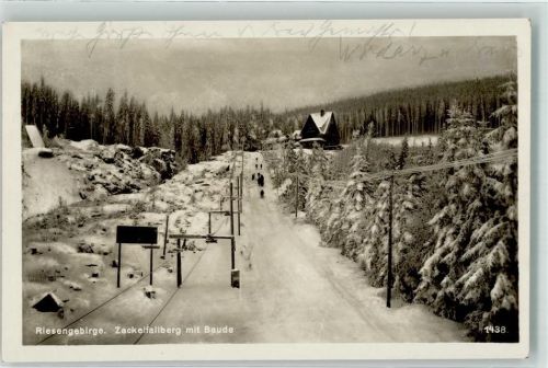 Oberschreiberhau Zackelfallberg Seilbahn Gasthaus Foto-AK