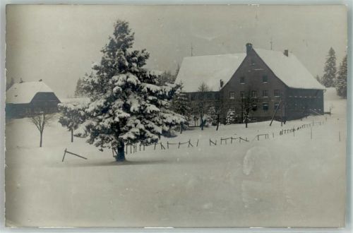 Escheck Pension Ort handschriftlich Winter Foto AK