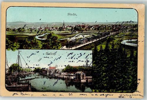 Stade 1898 Hafen Eisenbahn Soldatenbrief