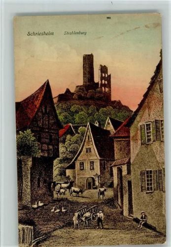 Schriesheim 1919 Strahlenburg AK