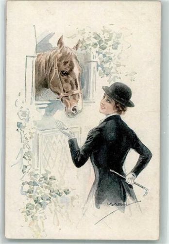 Frau im Reiterdress Pferd Verlag Erkal Serie 320/6