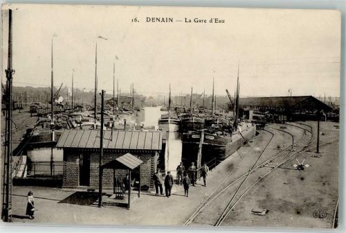 Denain 1915 Bahnhof Hafen Feldpost WK I 6.Armee