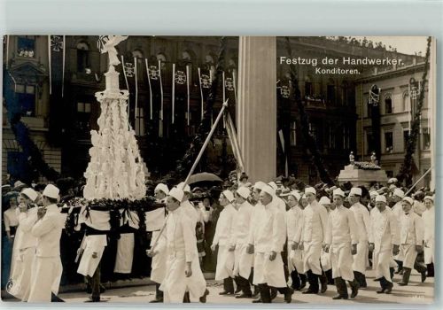 Bischofswerda Festzug der Handwerker Konditoren Beruf AK