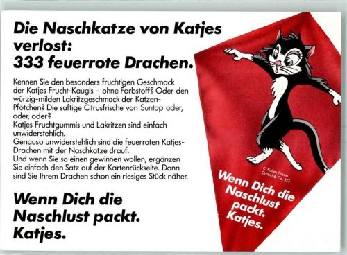 1987 Katjes Gewinnspiel AK