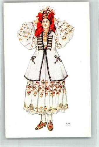 Zagreb Tracht sign. Kirin Ort lt. Verlag