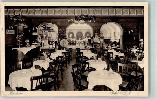 Bautzen 1933 Cafe Palast Foto AK Silesia Karte