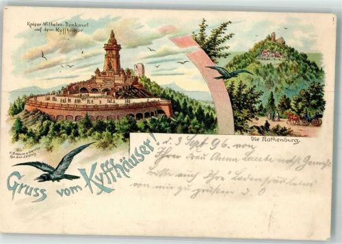 Kyffhäuser 1896 Kaiser-Wilhelmdenkmal Rothenburg