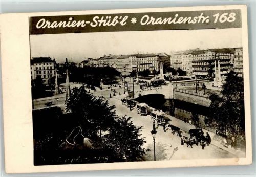 Kreuzberg Oranienbrücke Droschken Pferdestraßenbahn