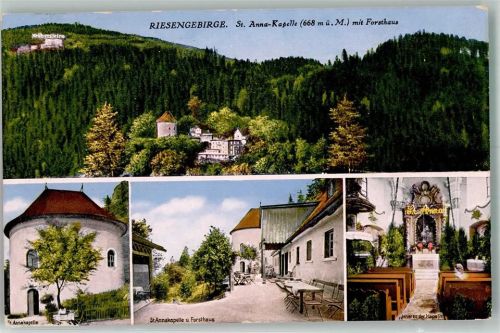 Seidorf 1941 Kirche St. Annakapelle Forsthaus