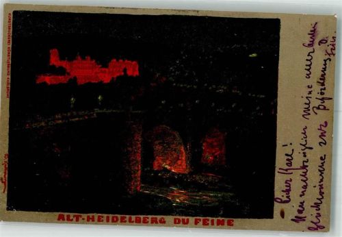 Heidelberg sign. Kallmorgen Schloßbeleuchtung