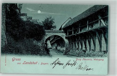 Landshut 1898 Adelskorrespondenz Burg Trausnitz Wehrgang