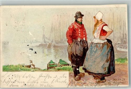 Marken 1899 Hollandtrachten aus Marken + Adelskorrespondenz