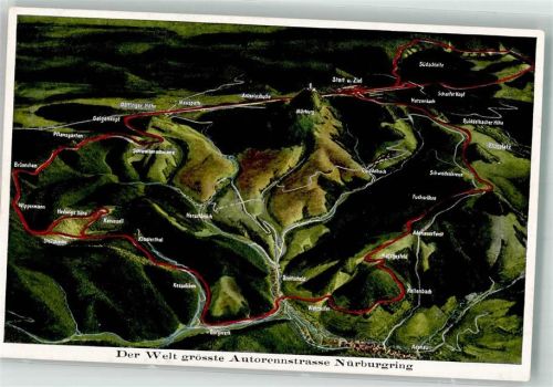 Adenau Autorennstraße Landkarte