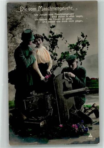 1916 Photochemie Serie 4449-4 Die vom Maschinengewehr