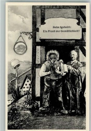 Schnaittach Beim Igelwirt , Schloßberg Igel vermenschlicht