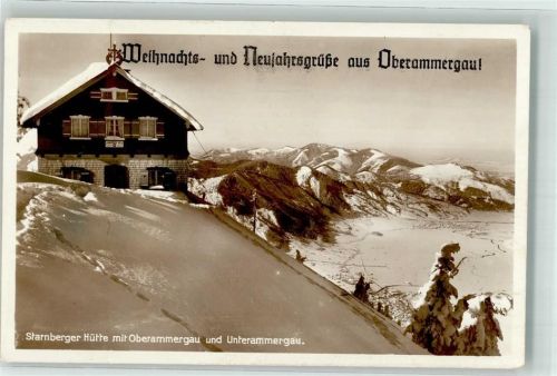 82487 W8103 Oberammergau Winter Starnberger Hütte
