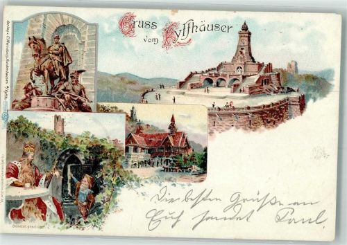 Kyffhäuser 1900 Kaiser-Wilhelmdenkmal Barbarossa