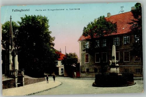 Fallingbostel 1918 Kriegerdenkmal Sparkasse Gasthaus