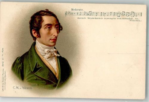 v. Weber Noten Freischütz Verlag Lith. Artist Anstalt München Serie 45