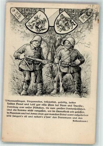1917 Den Franzmann als Feind Esel Soldaten