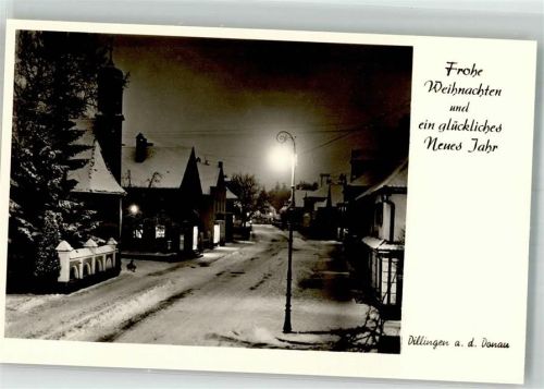 Dillingen Winter Nachtaufnahme