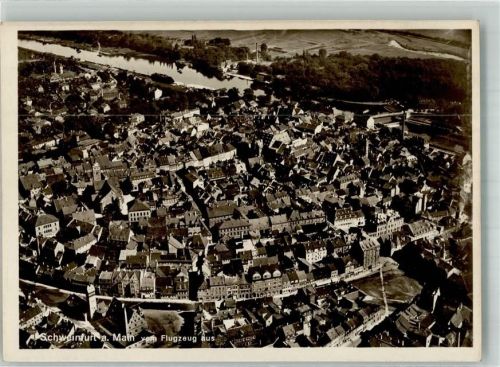 Schweinfurt Fliegeraufnahme Schweinfurt Stadtmitte Main