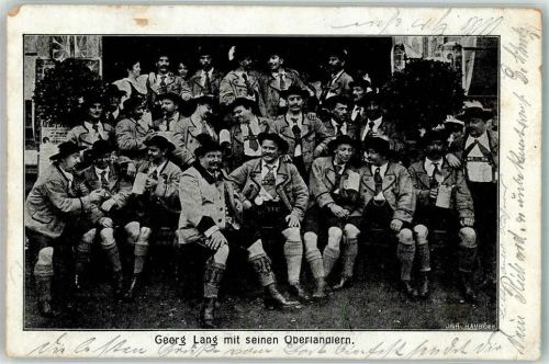 Georg Lang mit seinen Oberlandlern Trachten Volksmusik 1904