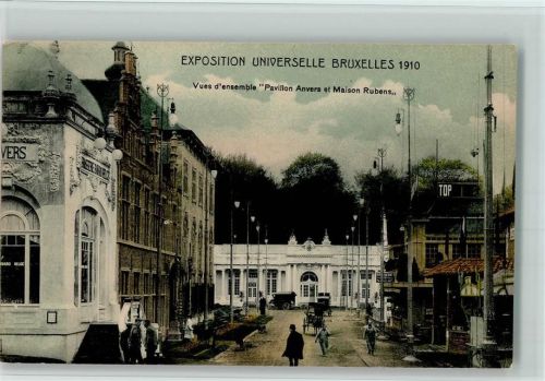 Edition V.F. Exposition Universelle 1910 - Vues d´ensemple Pavillon Anvers et Maison Rubens