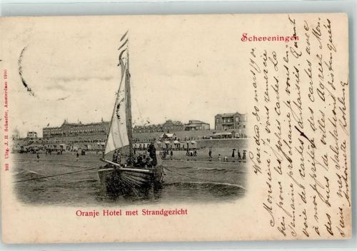 Den Haag Oranje Hotel met Strandgezicht Scheveningen Segelboot