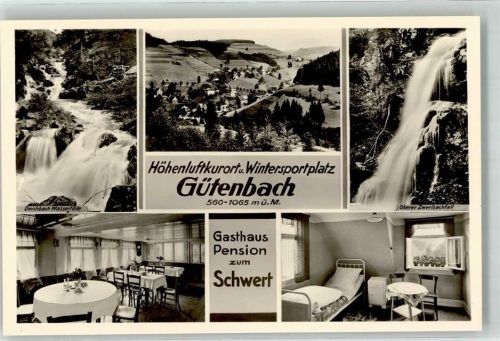 Gütenbach Gasthaus Pension zum Schwert Deichbacher und Zweribachwasserfall