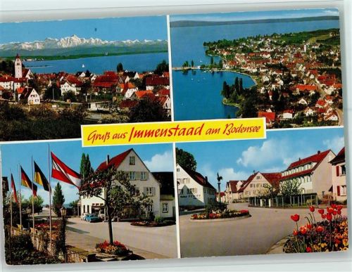 Immenstaad Ortsansichten Fahnen 4-Bildaufnahme