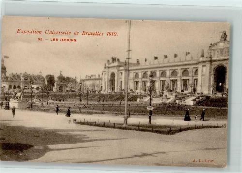 Exposition 1910 - Verlag A.L. Nr. 35 Les Jardins AK