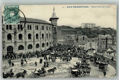 San Sebastian 1910 Nueva Plaza de Toros Marke bildseitig