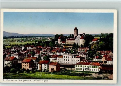 Porrentruy Vue generale Chateau et gare