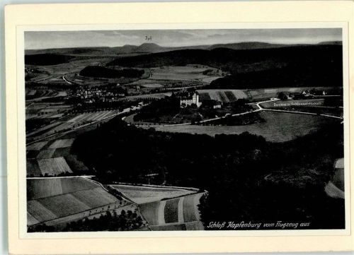 Kapfenburg 1936 Fliegeraufnahme des Ortes mit Schloss Kapfenburg Original aufmontierte Verlagsmusterkarte