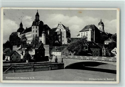Neuburg Donaubrücke mit Schloß