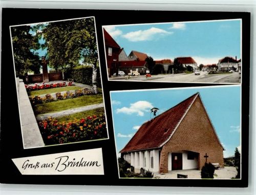 Brinkum Friedhof Denkmal Kirche Ortsansicht 3-Bildaufnahme