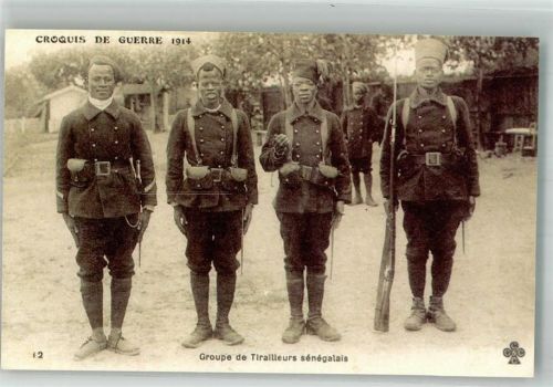 Croquis de Guerre 1914 Groupe de Irirailleurs senegalais