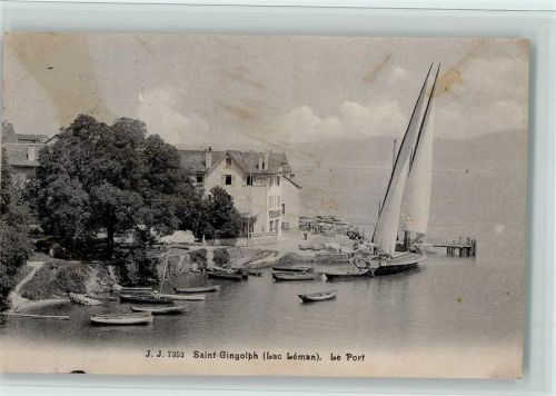 St-Gingolph Saint-Gingolph (Lac Léman) Le Port Segelboot Ruderboote