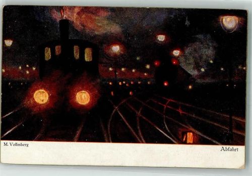 1916 Primus Serie 3037 sign. Vollmberg Eisenbahn