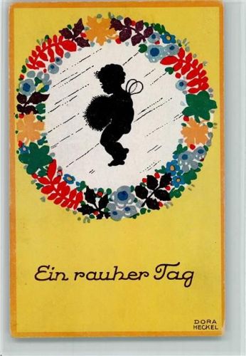 sign Dora Heckel - ein rauher Tag - Serie "Frohes Volk"