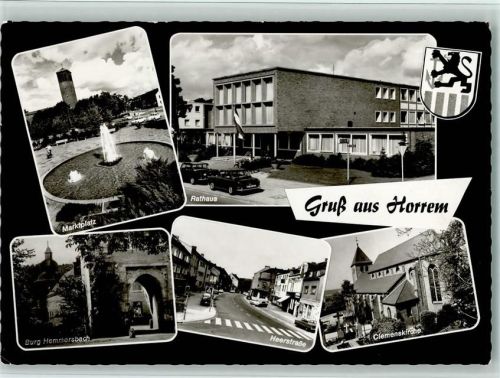 Horrem Marktplatz Rathuas Burg Hemmersbach Heerstraße Clemenskirche