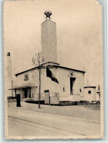 Exposition 1935 - Le Pavillon von Texaco AK Ecke beschädigt - Tankstellen