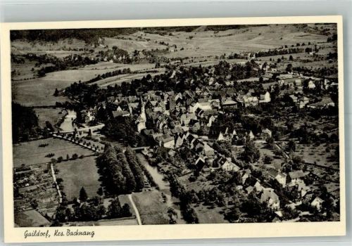 Gaildorf Fliegeraufnahme des Ortes mit Ev. Stadtkirche