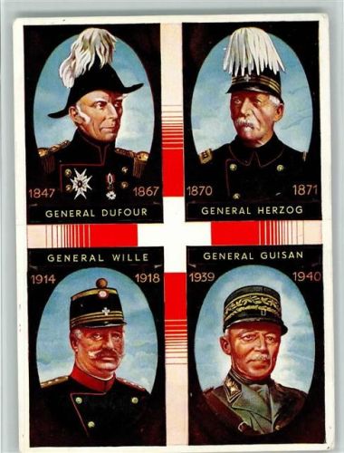 1939 Schweiz - General Dufour, Herzog, Wille und 1939 'Guisan