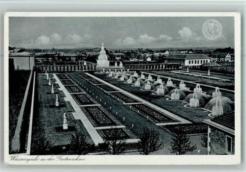 Düsseldorf Reichsausstellung 1937 "Schaffendes Volk" Wasserspiele in der Gartenschau